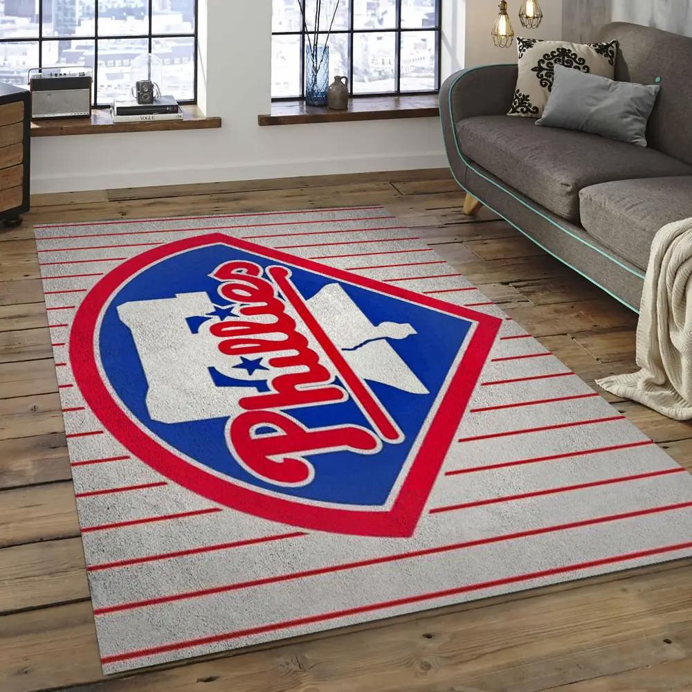 Mlb philadelphia phillies baseball team logo rectangle area pp18 Rectangle Rug