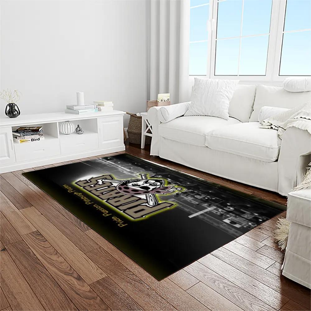 Mlb pittsburgh pirates baseball team logo rectangle area rug pp13 Rectangle Rug