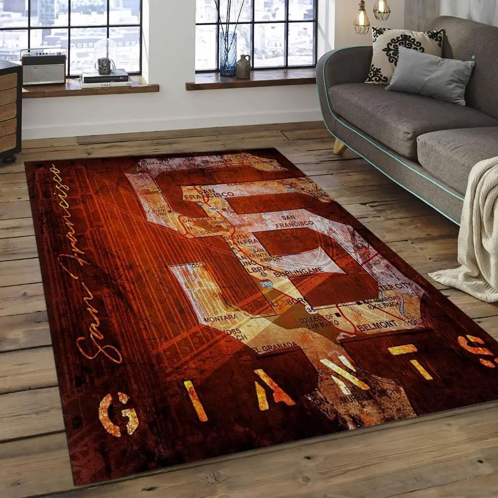 Mlb san francisco giants baseball team logo rectangle area sfg09 Rectangle Rug