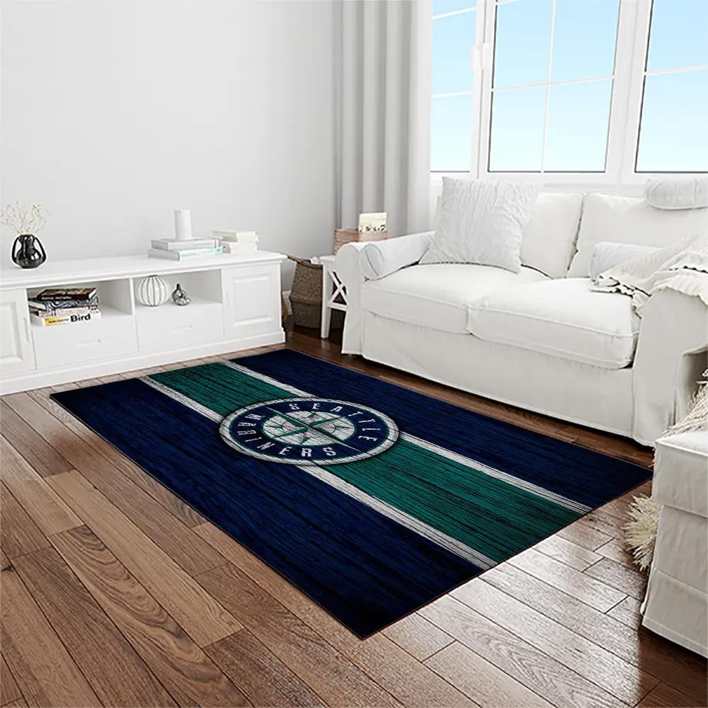 Mlb seattle mariners baseball team logo rectangle area rug sm12 Rectangle Rug