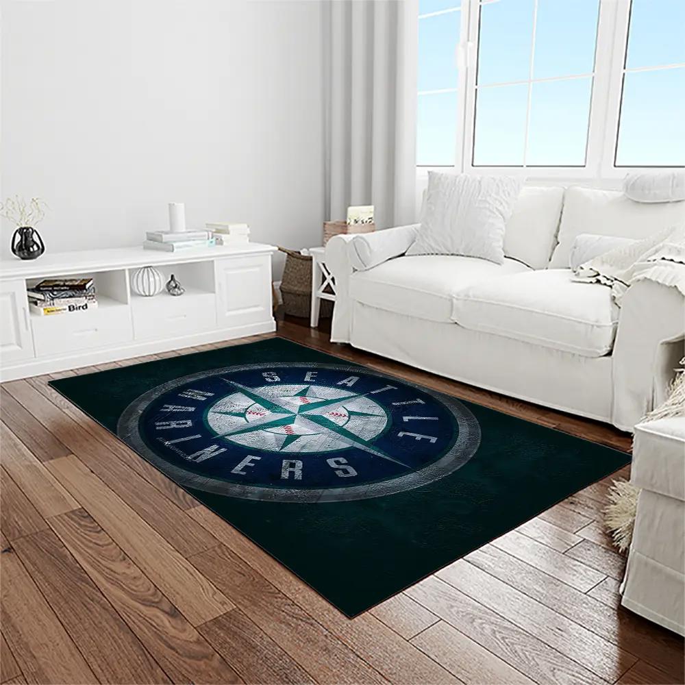 Mlb seattle mariners baseball team logo rectangle area rug sm16 Rectangle Rug