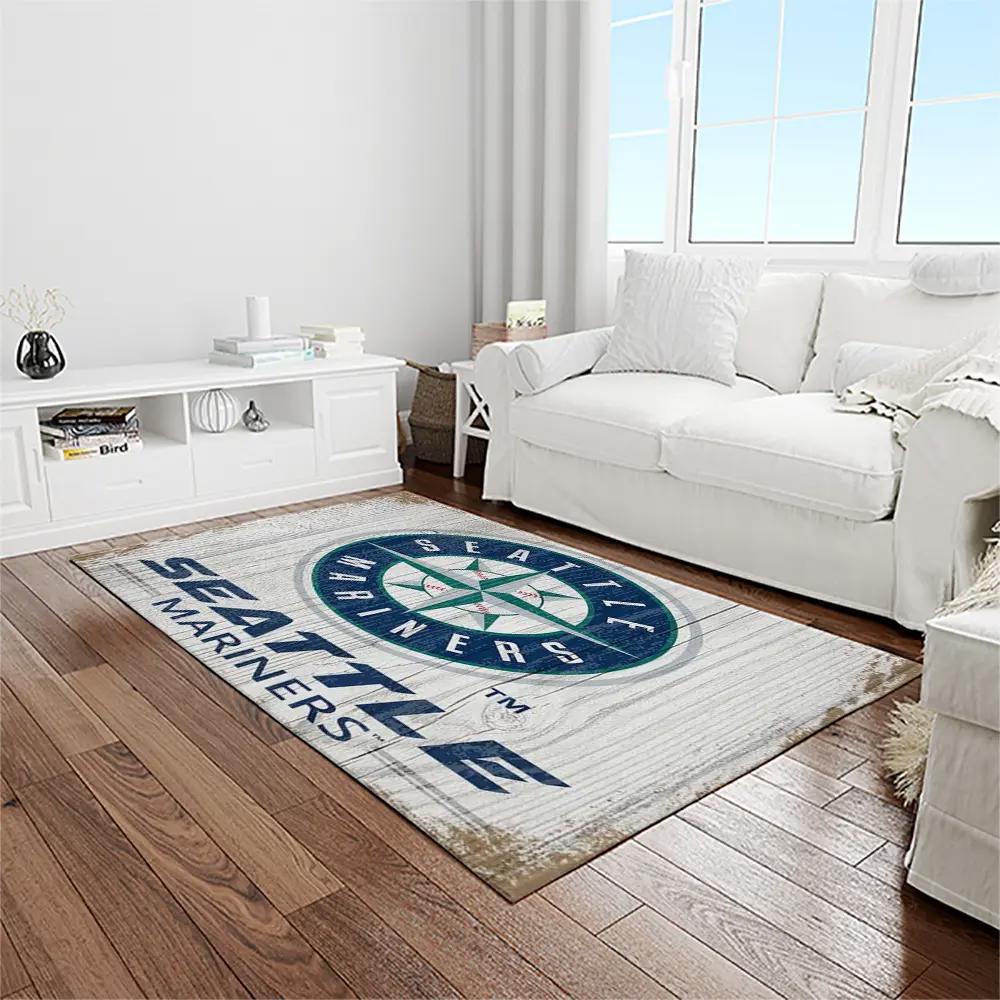 Mlb seattle mariners baseball team logo rectangle area rug sm80 Rectangle Rug