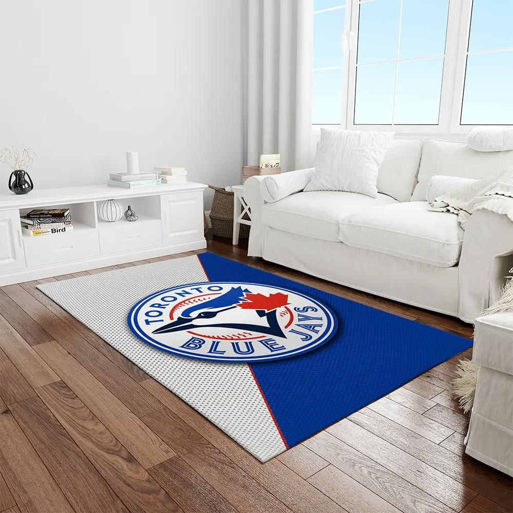 Mlb toronto blue jays baseball team logo rectangle area rug tbj17 Rectangle Rug