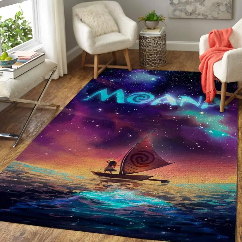 Moana area rug movie rug regtangle carpet floor decor home decor Rectangle Rug