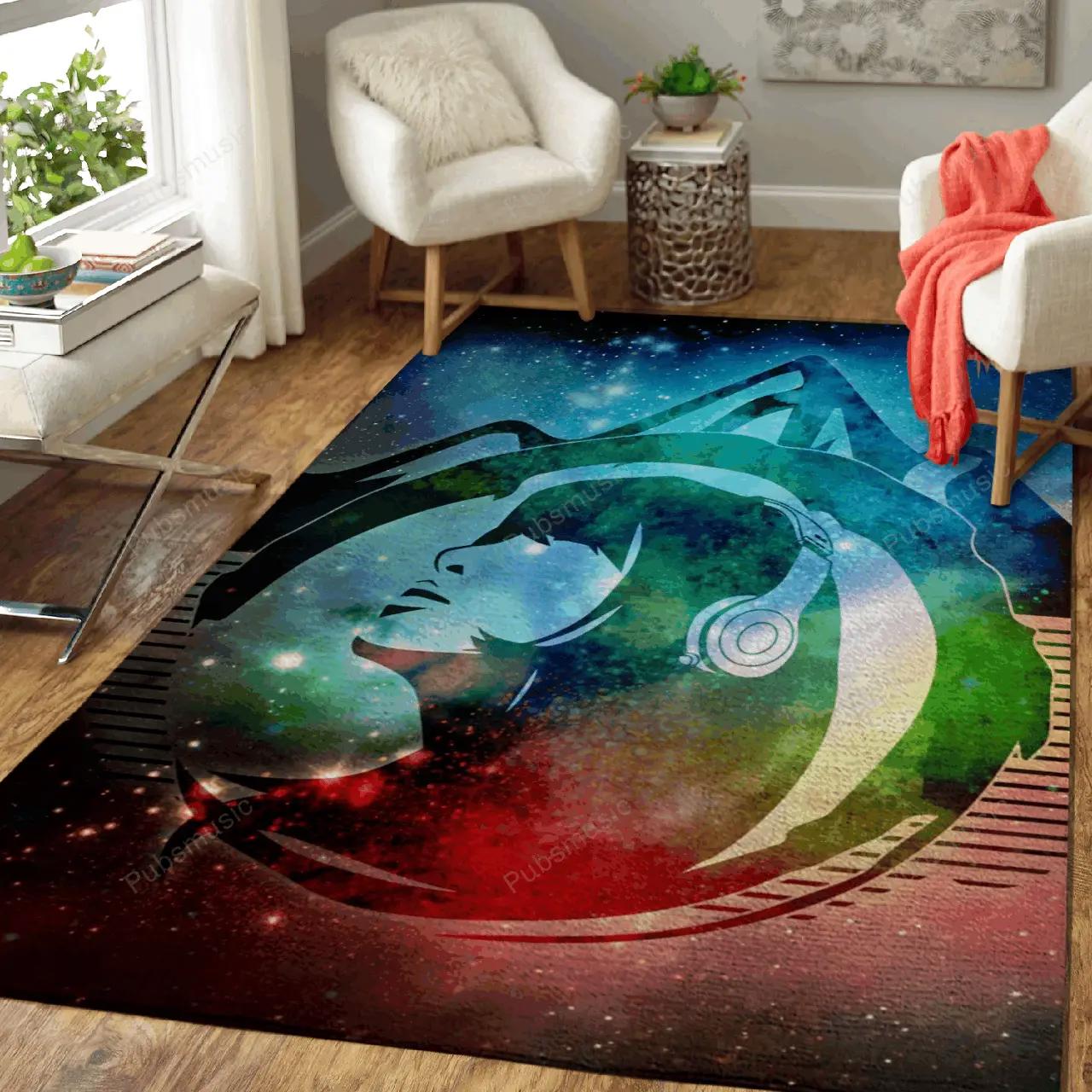 Music universe nature art for fans area rug living room carpet rug regtangle carpet floor decor home decor Rectangle Rug