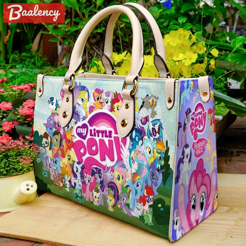 My little pony leather handbag gift for women 593 Women Leather Hand Bag
