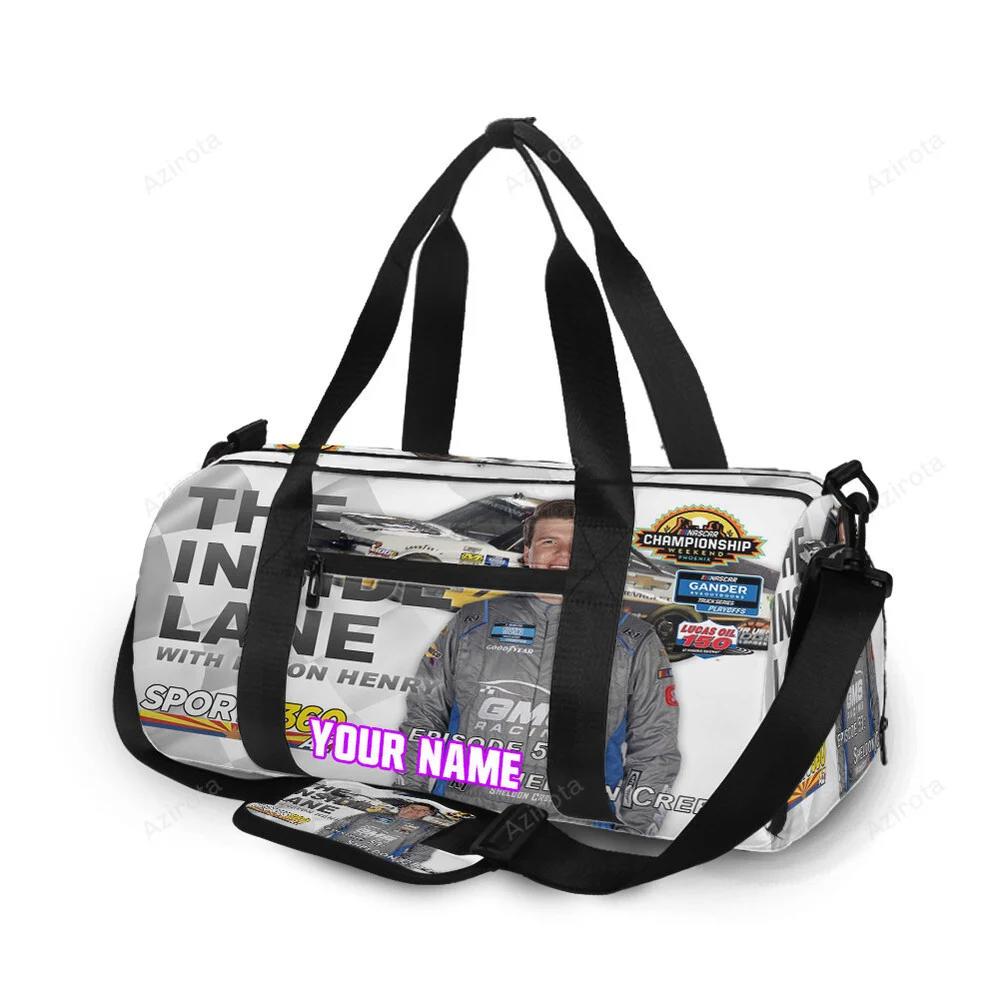 Nascar gms racing sheldon creed1 personalized name travel bag gym bag 1158 Travel Bag