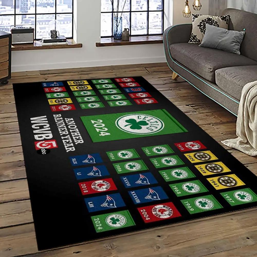 Nba boston celtics basketball team logo sport carpet area rug home decor best gift for friends bc68 Rectangle Rug