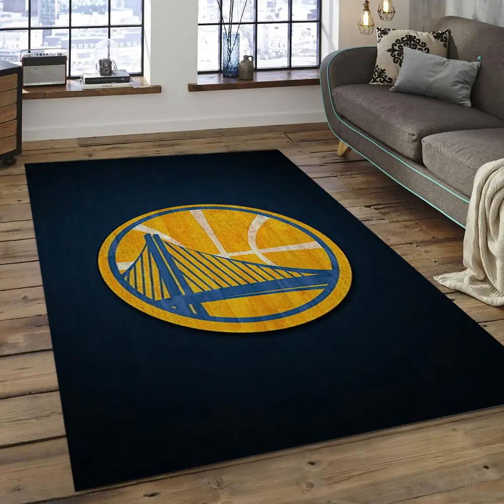 Nba golden state warriors basketball legend team logo rectangle area gsw42 Rectangle Rug