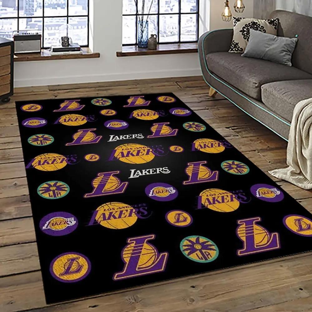 Nba los angeles lakers basketball team logo sport carpet area rug home decor best gift for friends lasl28 Rectangle Rug