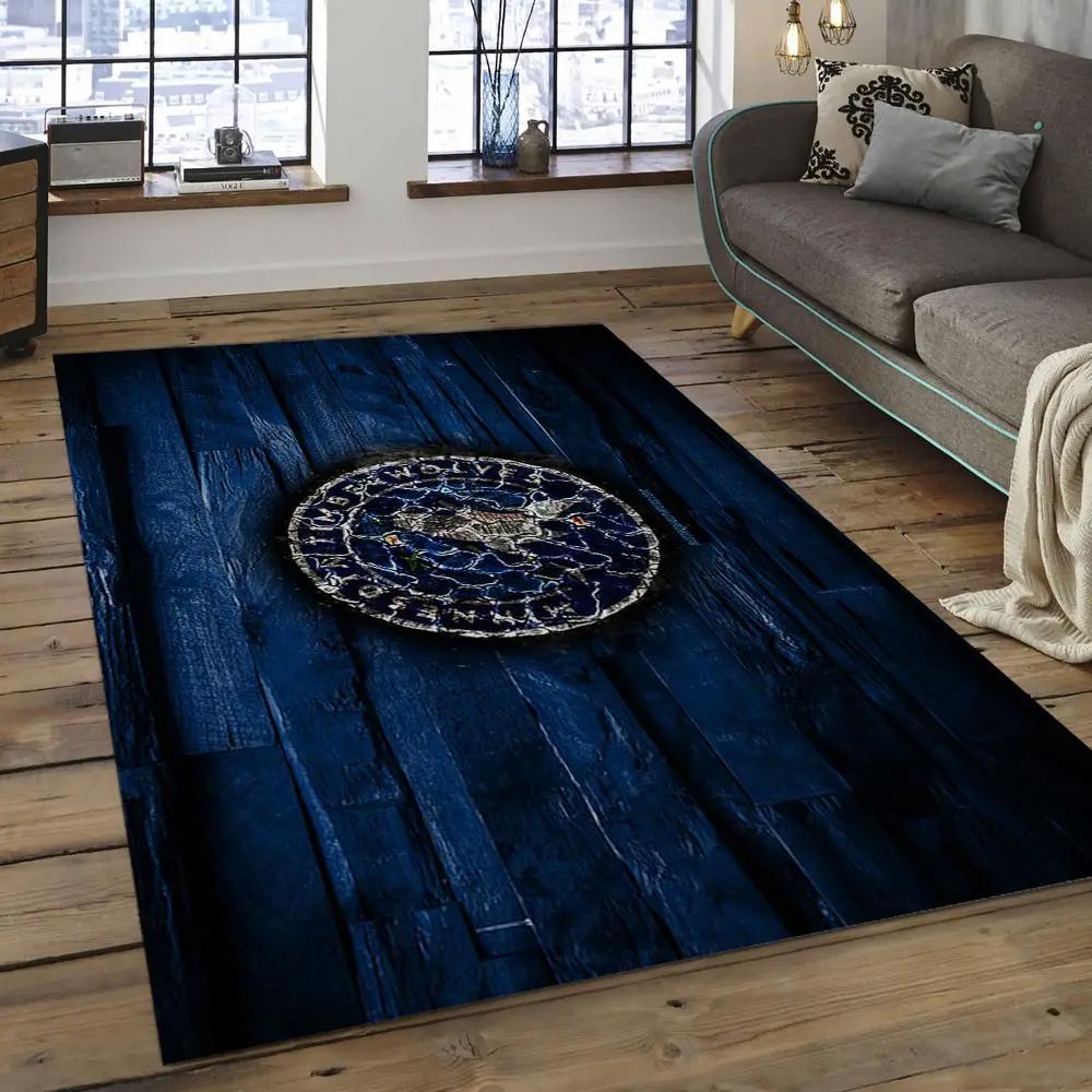 Nba minnesota timberwolves basketball legend team logo rectangle area mt16 Rectangle Rug