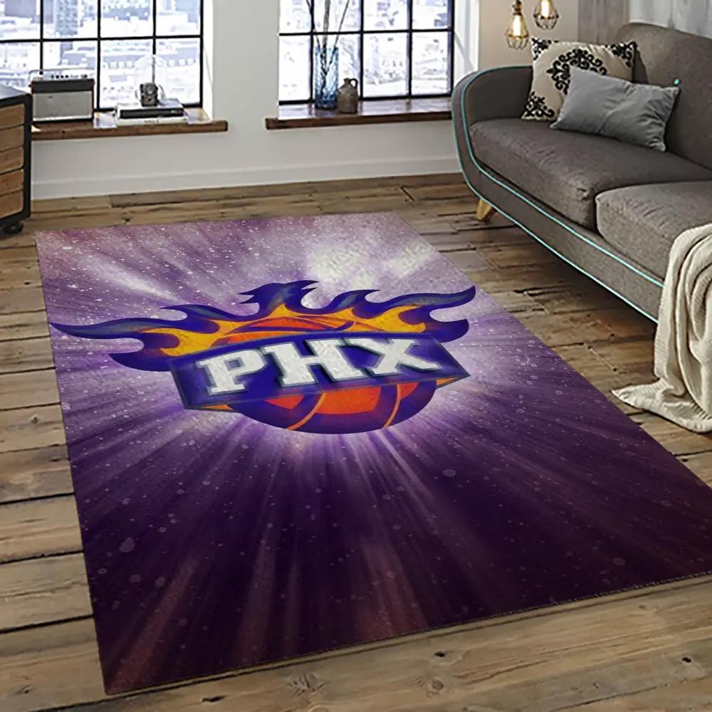 Nba phoenix suns basketball team logo sport carpet rectangle area rug for living room ps23 Rectangle Rug