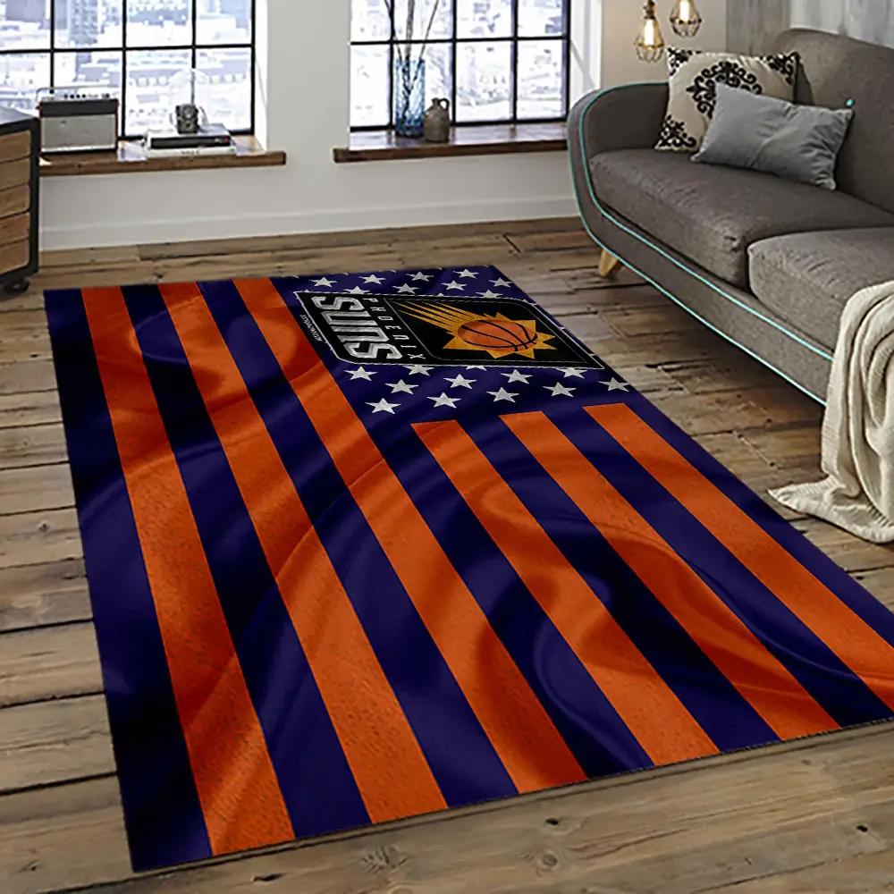 Nba phoenix suns basketball team logo sport carpet rectangle area rug for living room ps41 Rectangle Rug