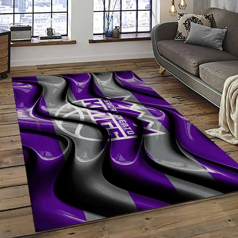 Nba sacramento kings basketball team logo sport carpet rectangle area rug for living room sck10 Rectangle Rug