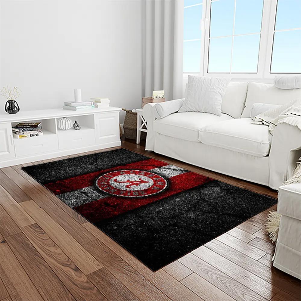 Ncaa alabama crimson tide college sport basketball and foolball team logo rectangle area rug act21 Rectangle Rug