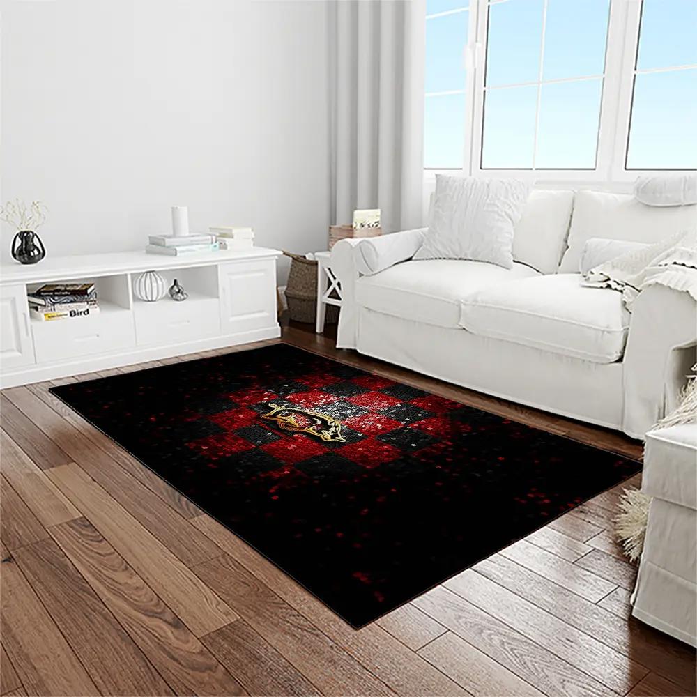 Ncaa arkansas razorbacks college sport basketball and foolball team logo rectangle area rug ar04 Rectangle Rug