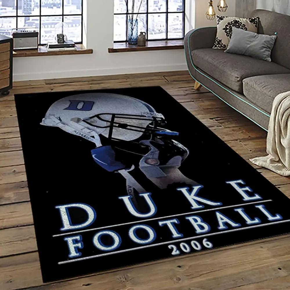 Ncaa duke blue devils football team logo sport carpet area rug home decor best gift for friends dkbd10 Rectangle Rug