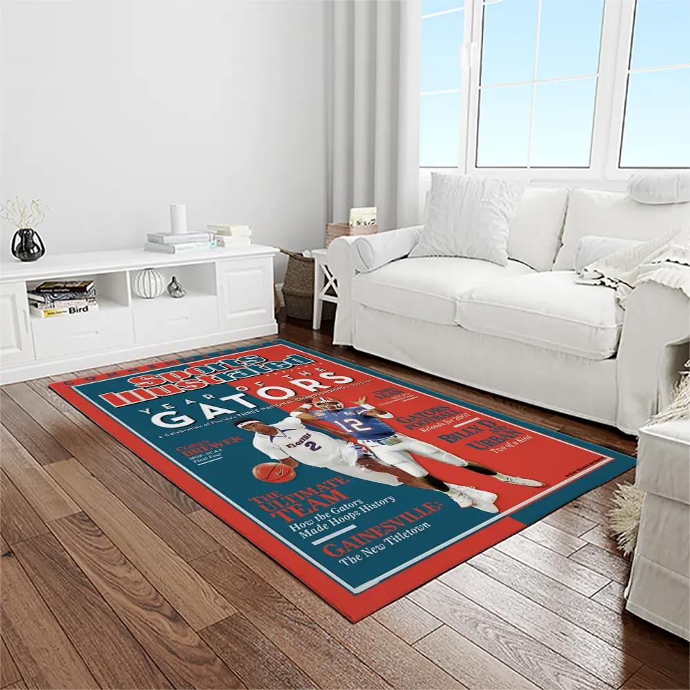 Ncaa florida gators college sport basketball and foolball team logo rectangle area rug fg45 Rectangle Rug