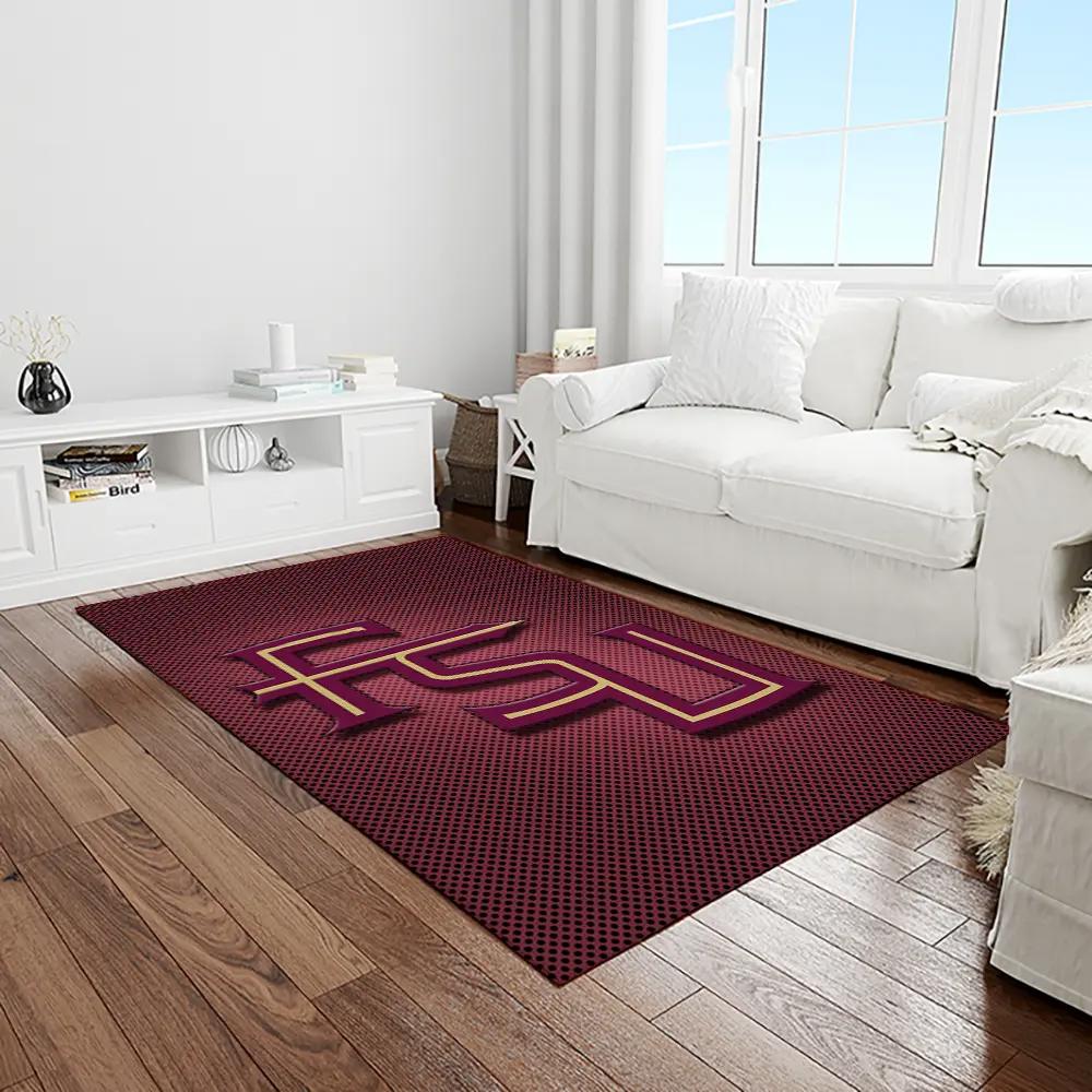 Ncaa florida state seminoles sport basketball and foolball team logo rectangle area rug fss29 Rectangle Rug