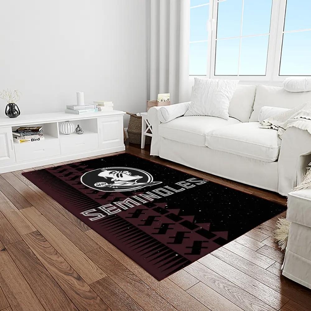 Ncaa florida state seminoles sport basketball and foolball team logo rectangle area rug fss57 Rectangle Rug