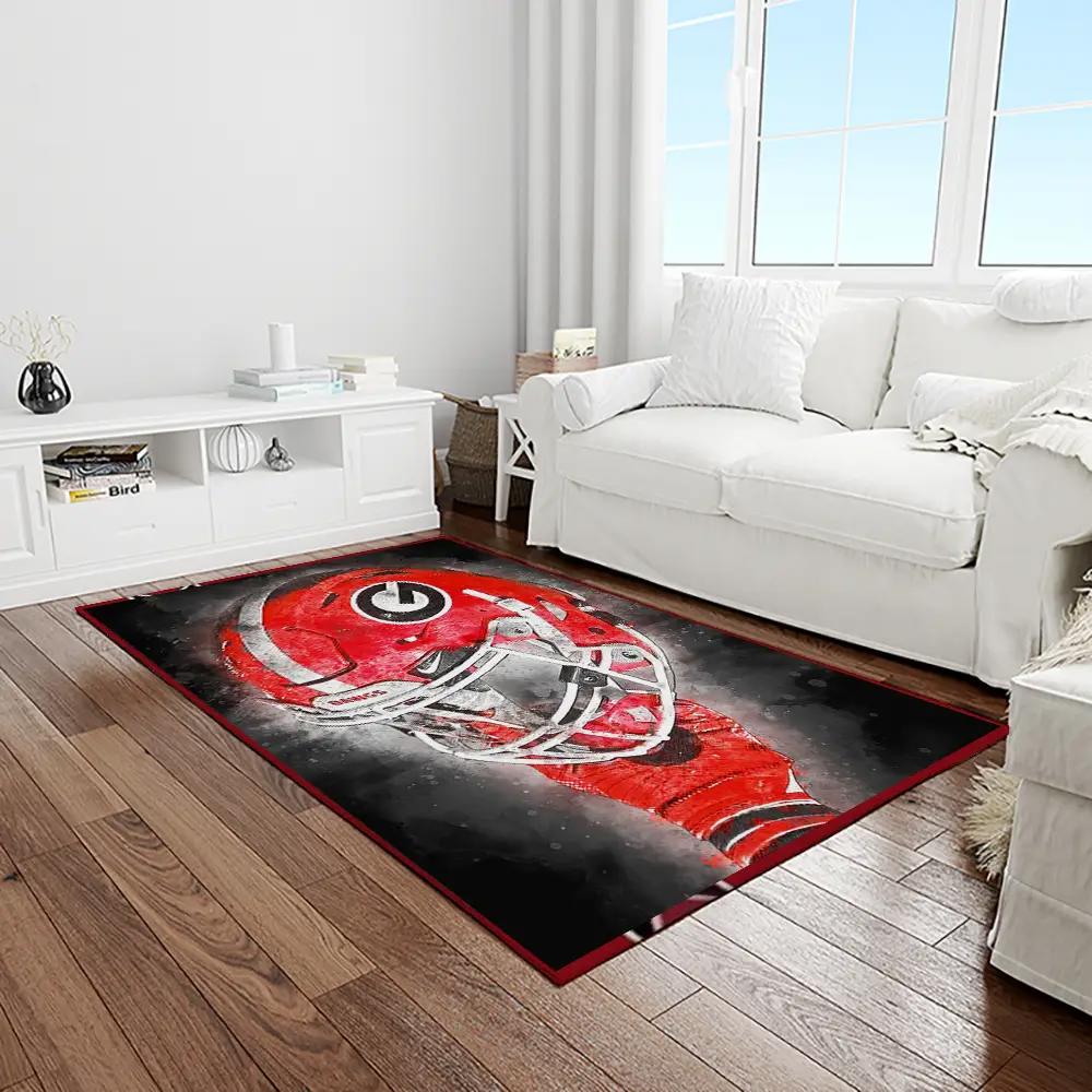 Ncaa georgia bulldogs college sport basketball and foolball team logo rectangle area rug gbs80 Rectangle Rug