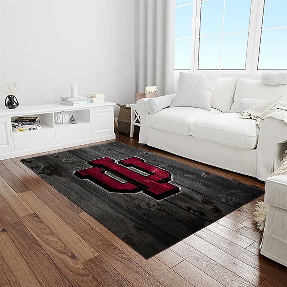 Ncaa indiana hoosiers college sport basketball and foolball team logo rectangle area rug ihs28 Rectangle Rug
