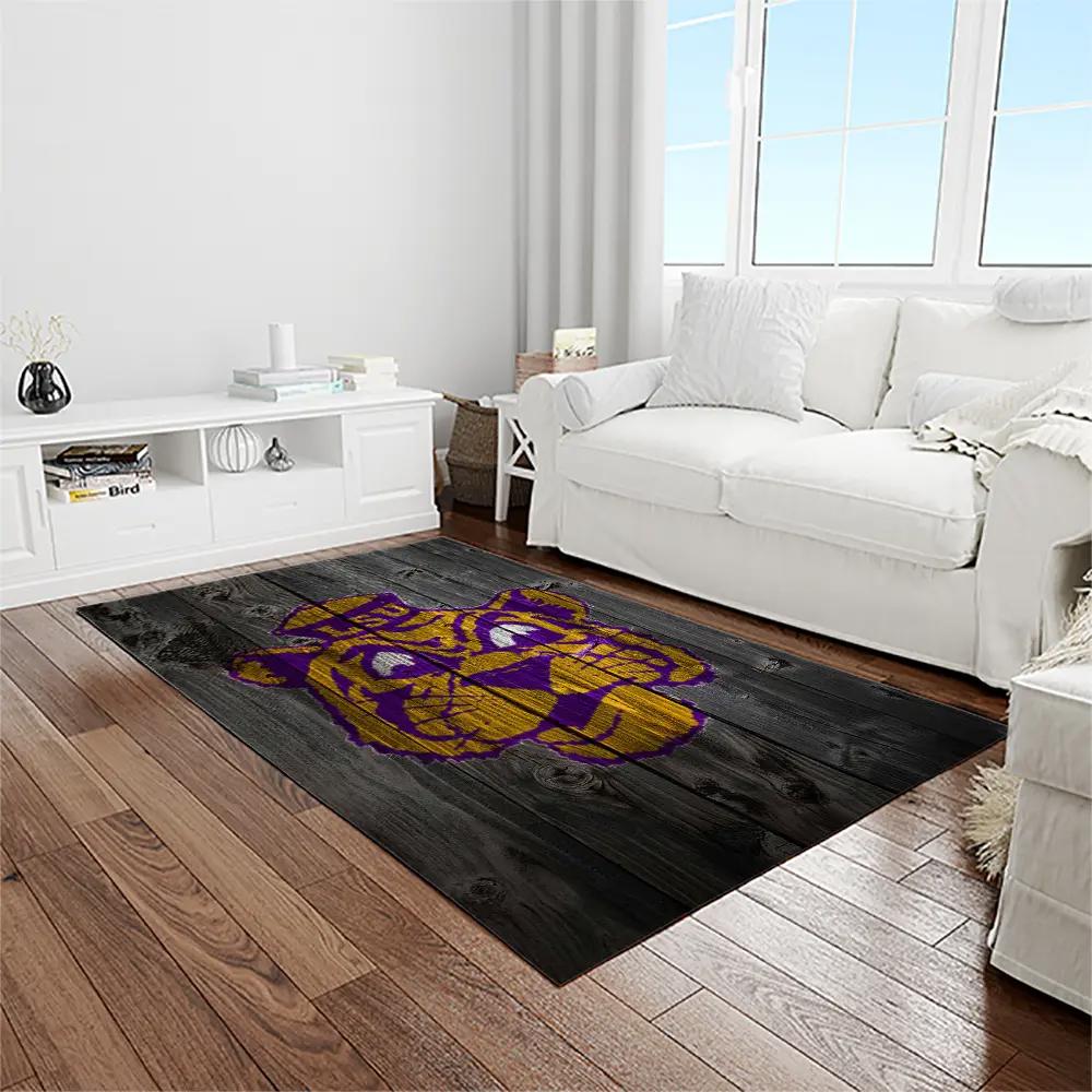 Ncaa louisiana state university college sport basketball and foolball team logo rectangle area rug lsu18 Rectangle Rug