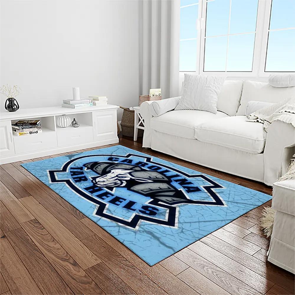 Ncaa north carolina tar heels college sport basketball and foolball team logo rectangle area rug ncth45 Rectangle Rug