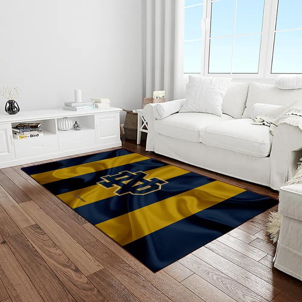 Ncaa notre dame fighting sport basketball and foolball team logo rectangle area rug ndf34 Rectangle Rug