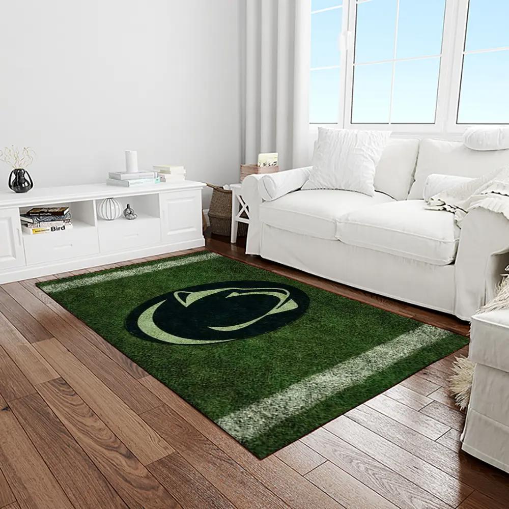 Ncaa penn state nittany lions college sport basketball and foolball team logo rectangle area rug psnl21 Rectangle Rug