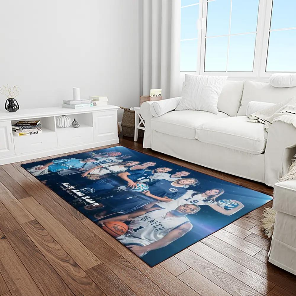 Ncaa penn state nittany lions college sport basketball and foolball team logo rectangle area rug psnl27 Rectangle Rug