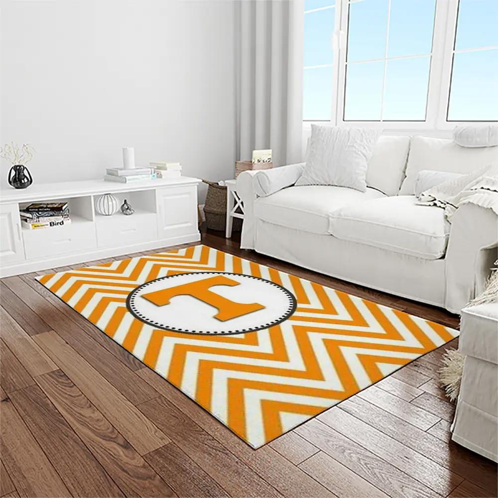 Ncaa tennessee volunteers college sport basketball and foolball team logo rectangle area rug tvs65 Rectangle Rug