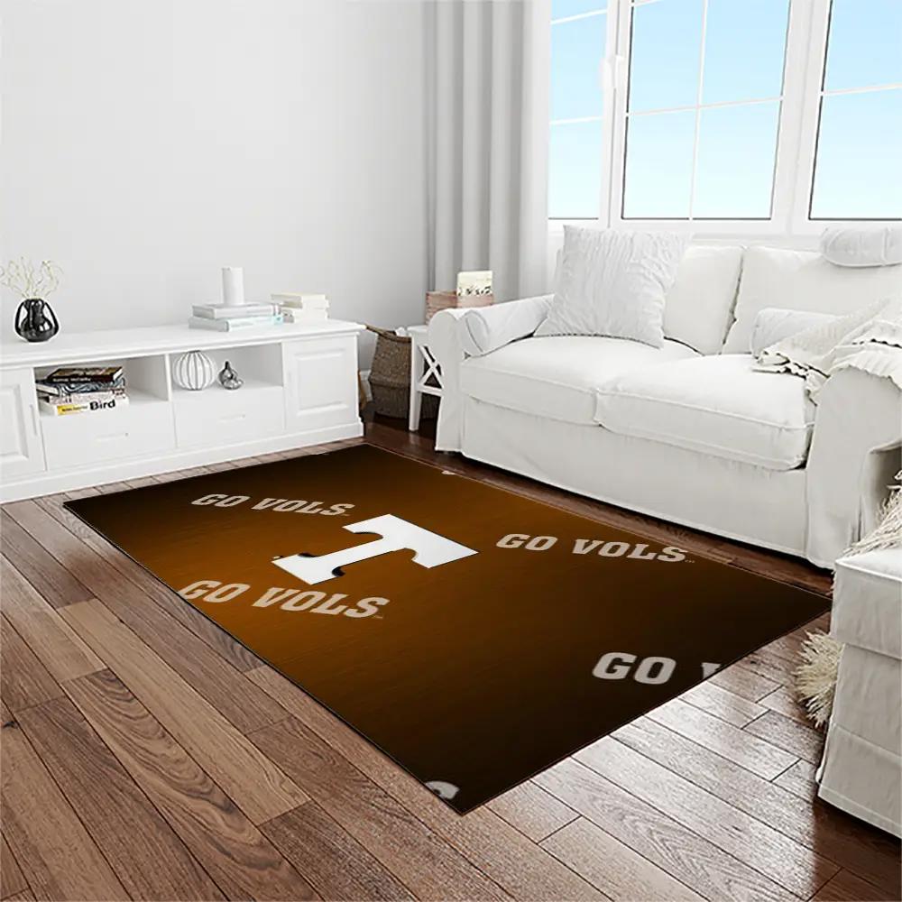 Ncaa tennessee volunteers college sport basketball and foolball team logo rectangle area rug tvs68 Rectangle Rug