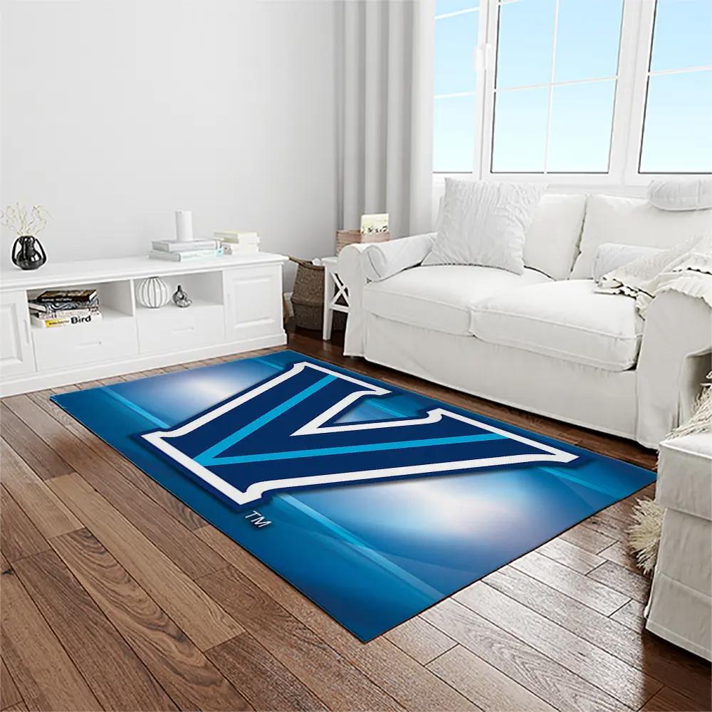 Ncaa villanova wildcats sport basketball and foolball team logo rectangle area rug vw15 Rectangle Rug