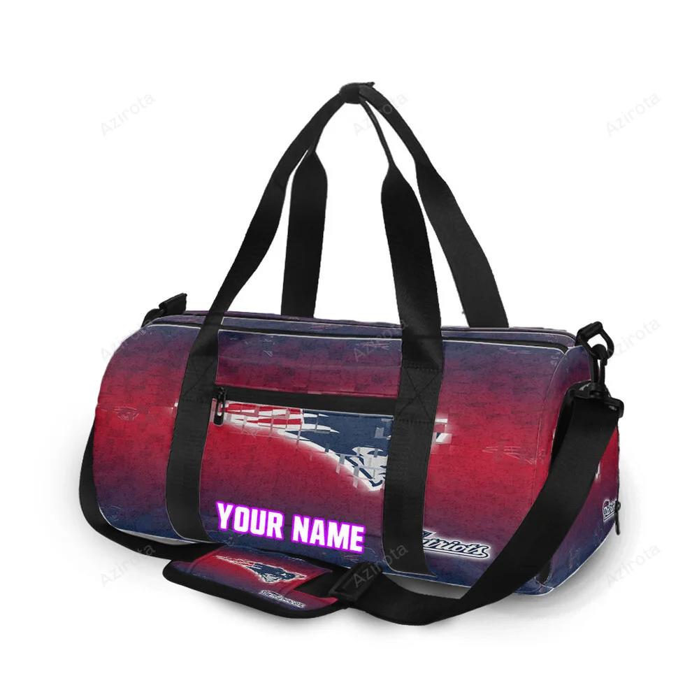 New england patriots jigsaw pat personalized name travel bag gym bag 1903 Travel Bag