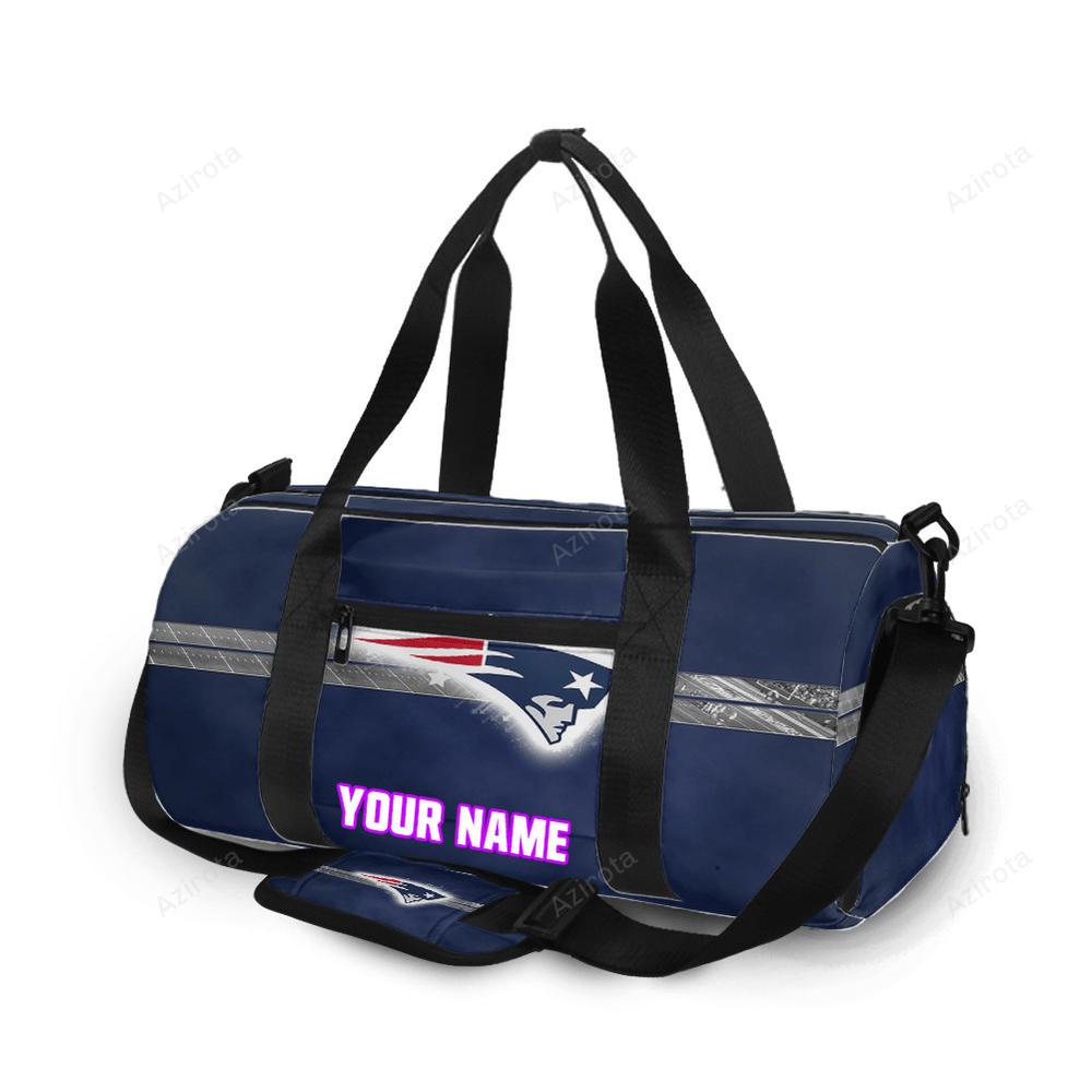 New england patriots navy personalized name travel bag gym bag 1553 Travel Bag