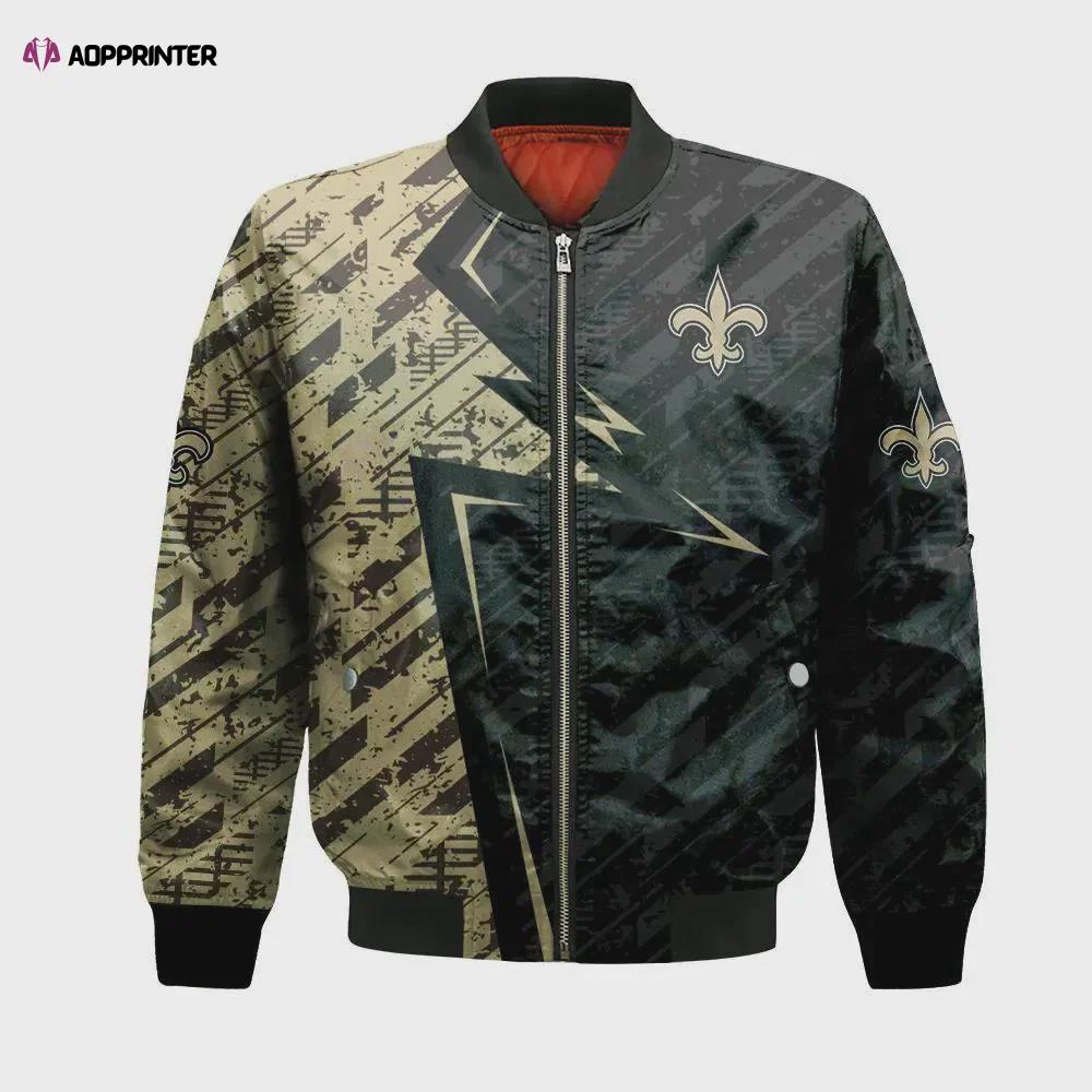 New orleans saints bomber jacket 3d printed abstract pattern sport Bomber Jacket