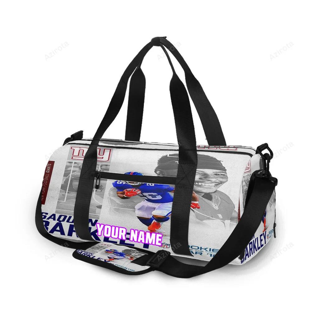 New york giants saquon barkley17 personalized name travel bag gym bag 804 Travel Bag