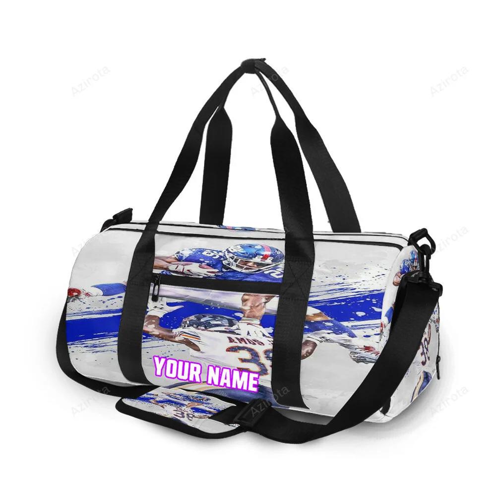 New york giants saquon barkley9 personalized name travel bag gym bag 1076 Travel Bag