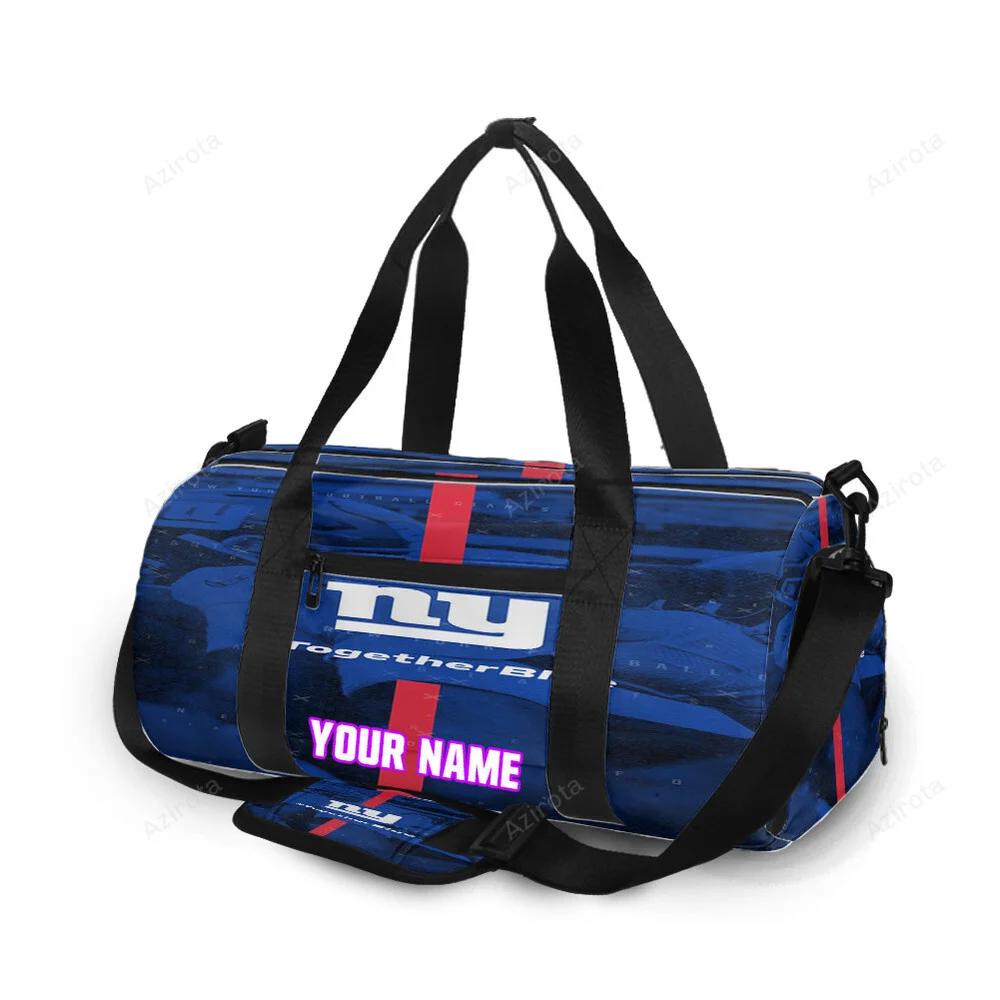 New york giants together blue personalized name travel bag gym bag 607 Travel Bag