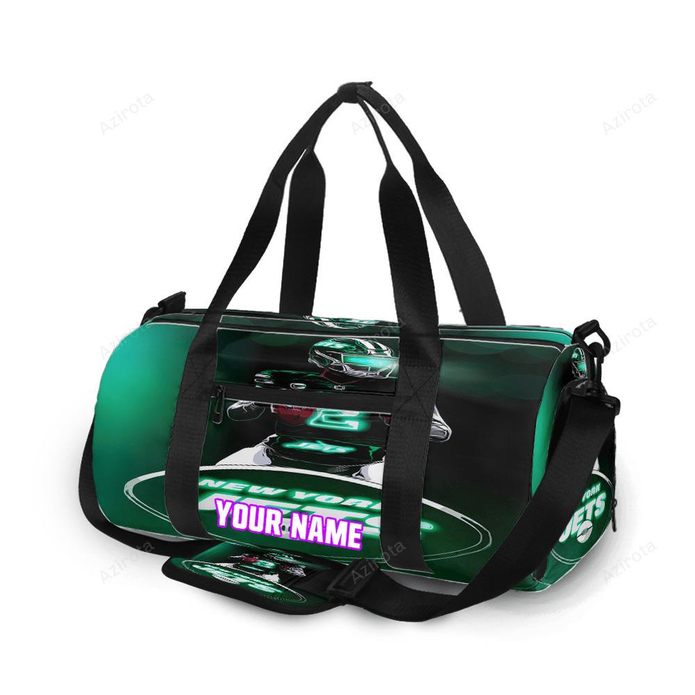 New york jets 02 zach wilson v50 personalized name travel bag gym bag 497 Travel Bag