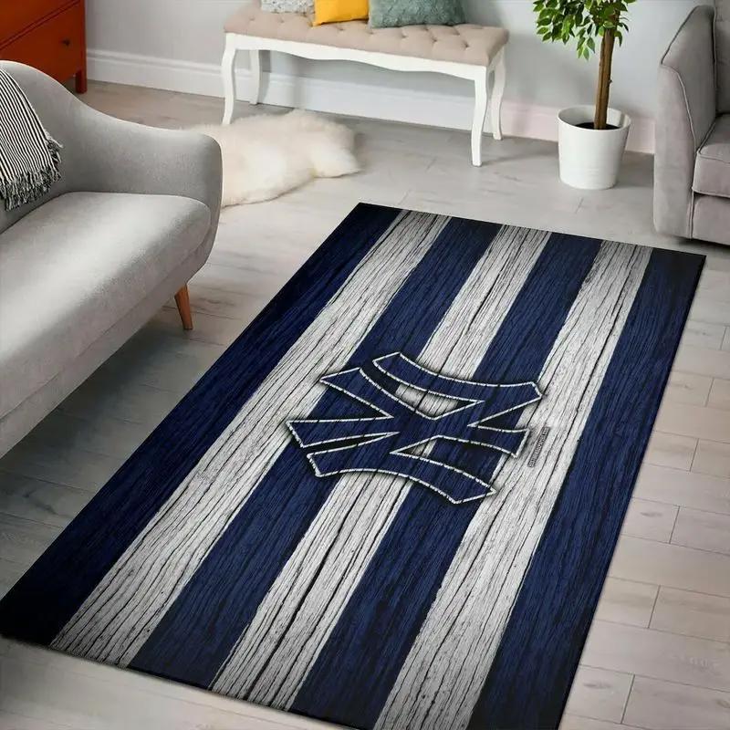 New york yankees mlb baseball area rug baseball rug regtangle carpet floor decor home decor 17 Rectangle Rug