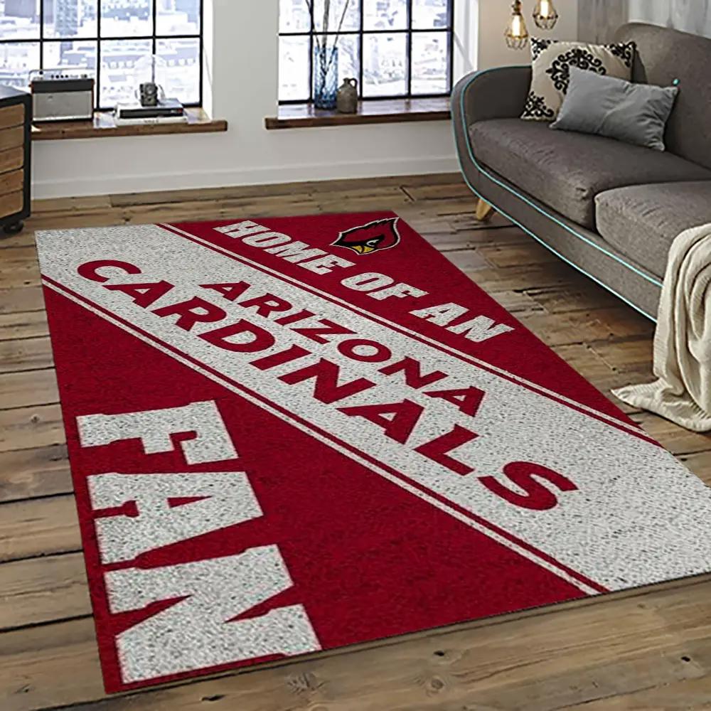 Nfl arizona cardinals football team logo sport carpet rectangle area rug for living room ac51 Rectangle Rug