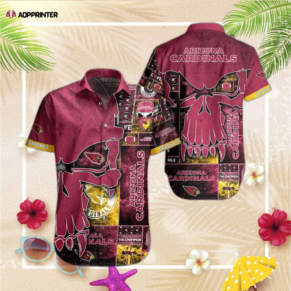 Nfl arizona cardinals hawaiian shirt skull style summer Hawaii Shirt
