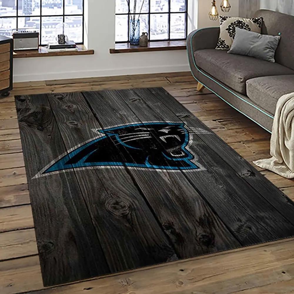 Nfl carolina panthers football team logo sport carpet area rug gift for friends cnps36 Rectangle Rug