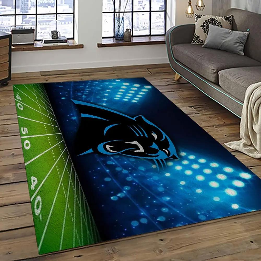 Nfl carolina panthers football team logo sport carpet area rug home decor best gift for friends cp53 Rectangle Rug