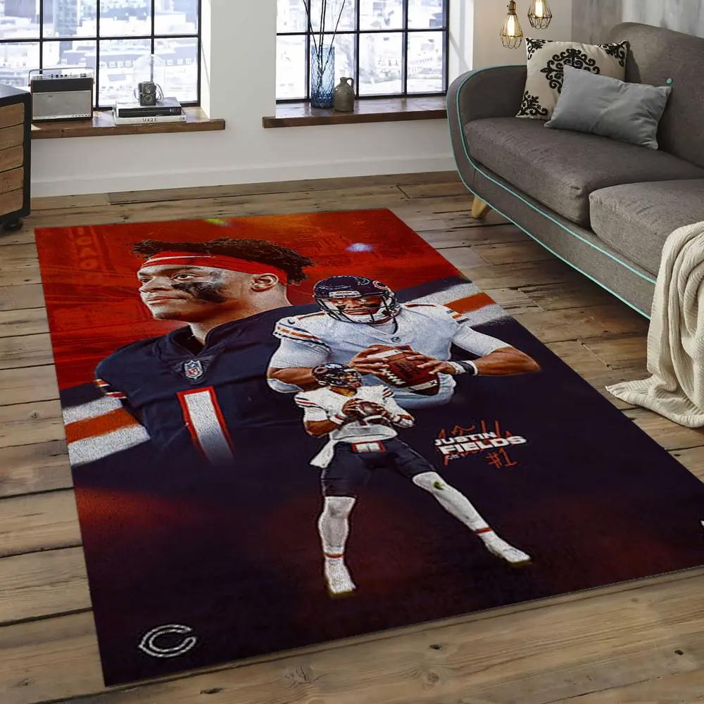 Nfl chicago bears football team logo rectangle area rug cgb22 Rectangle Rug