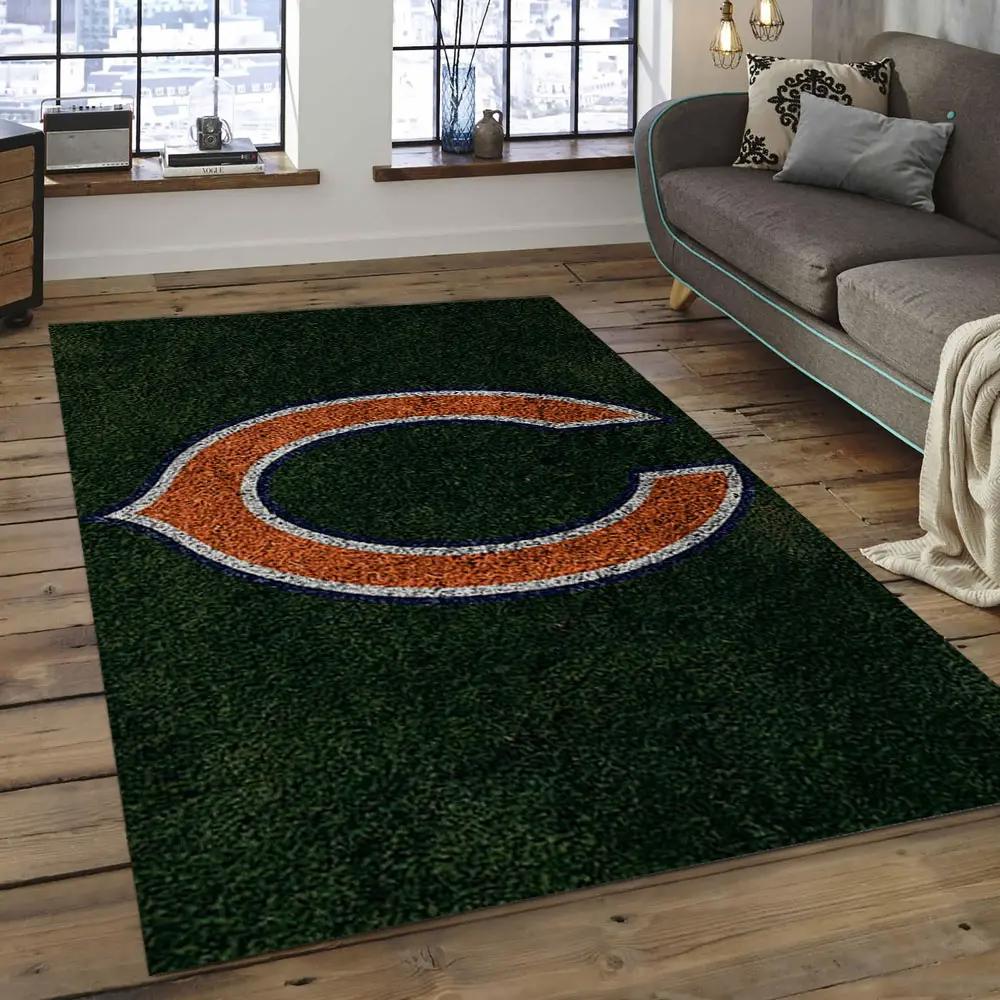 Nfl chicago bears football team logo rectangle area rug cgb49 Rectangle Rug