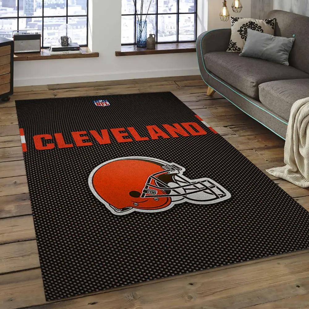 Nfl cleveland browns football team logo rectangle area rug clb41 Rectangle Rug