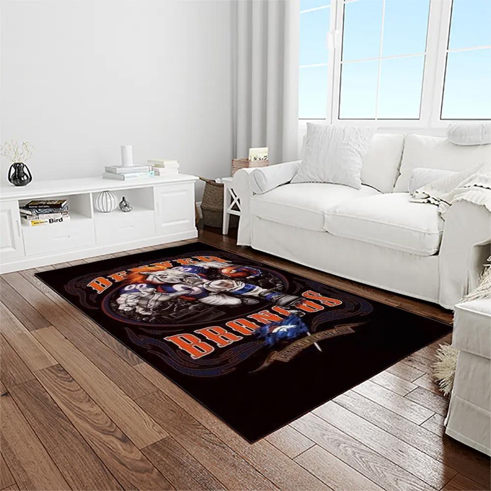 Nfl denver broncos football team logo rectangle area rug db08 Rectangle Rug